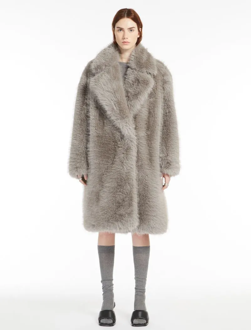 Sportmax cappotto ecofur grigio