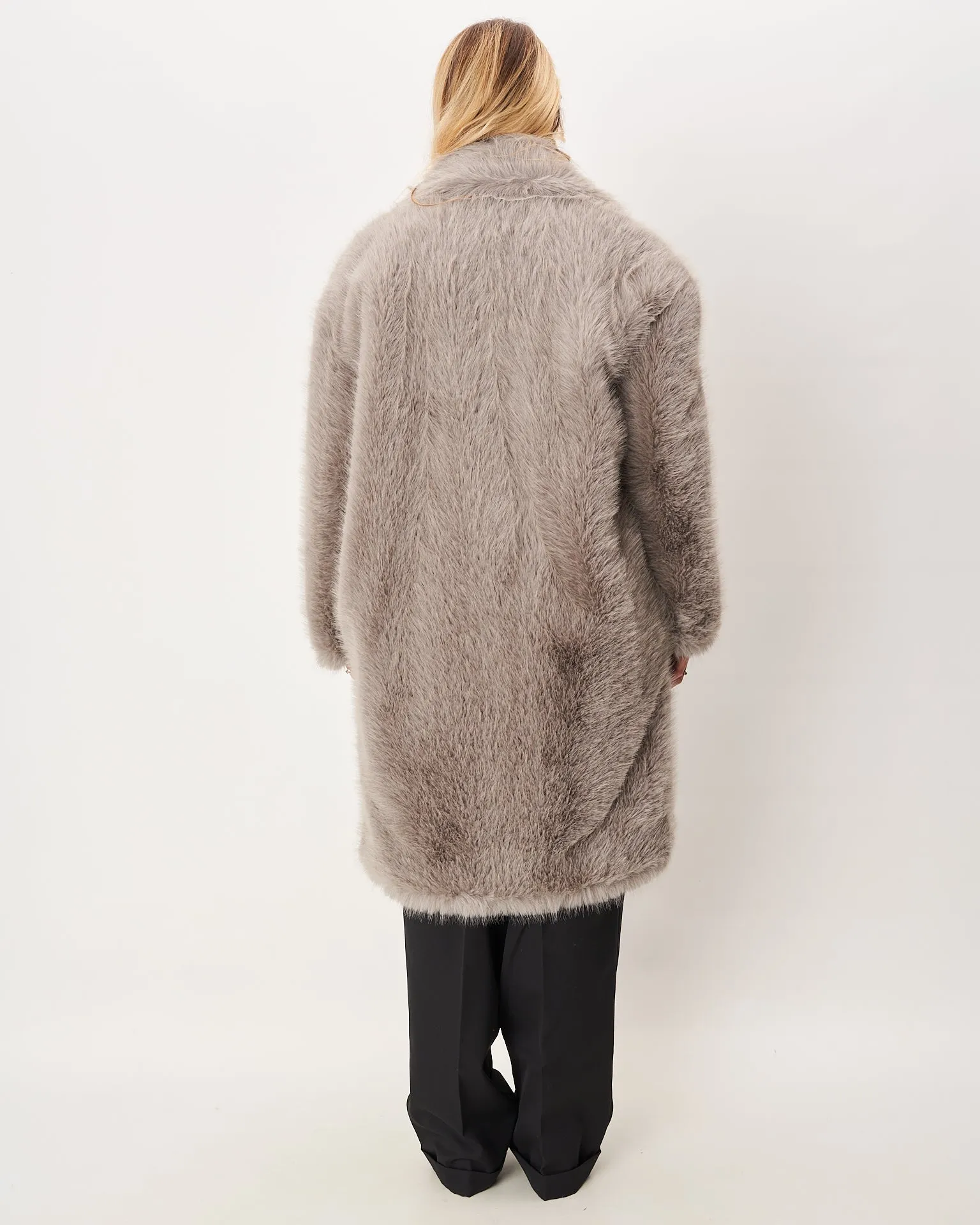 Sportmax cappotto ecofur grigio