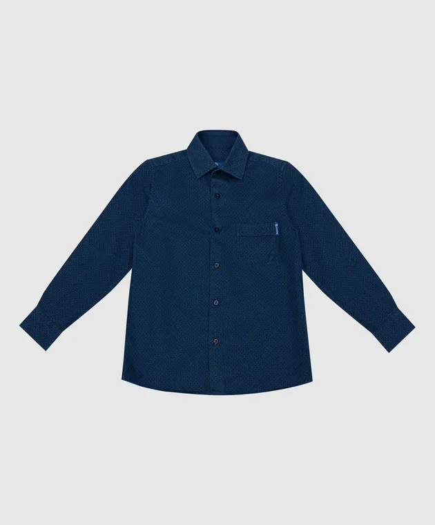 Stefano Ricci Maglietta blu per bambini con piselli YC004119SX1800