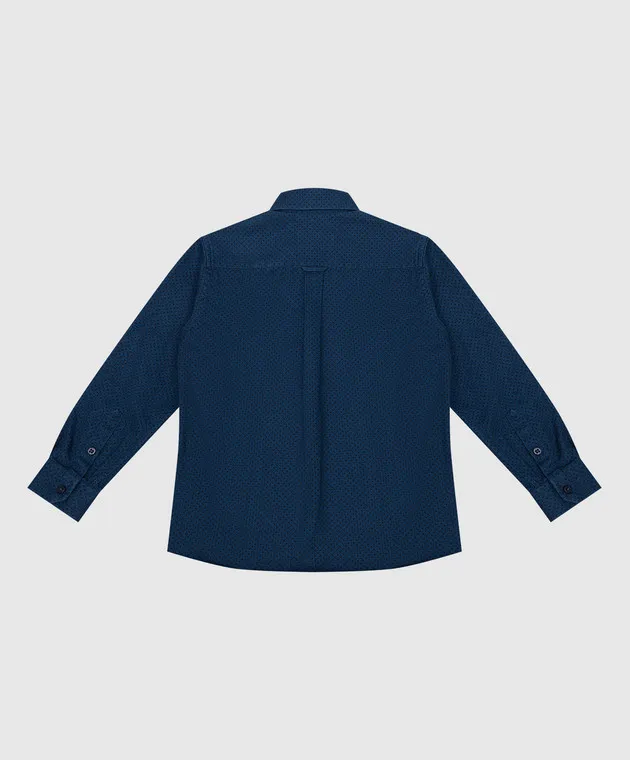 Stefano Ricci Maglietta blu per bambini con piselli YC004119SX1800