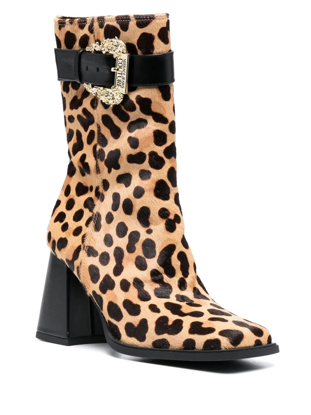 Stivaletti con stampa animalier-donna