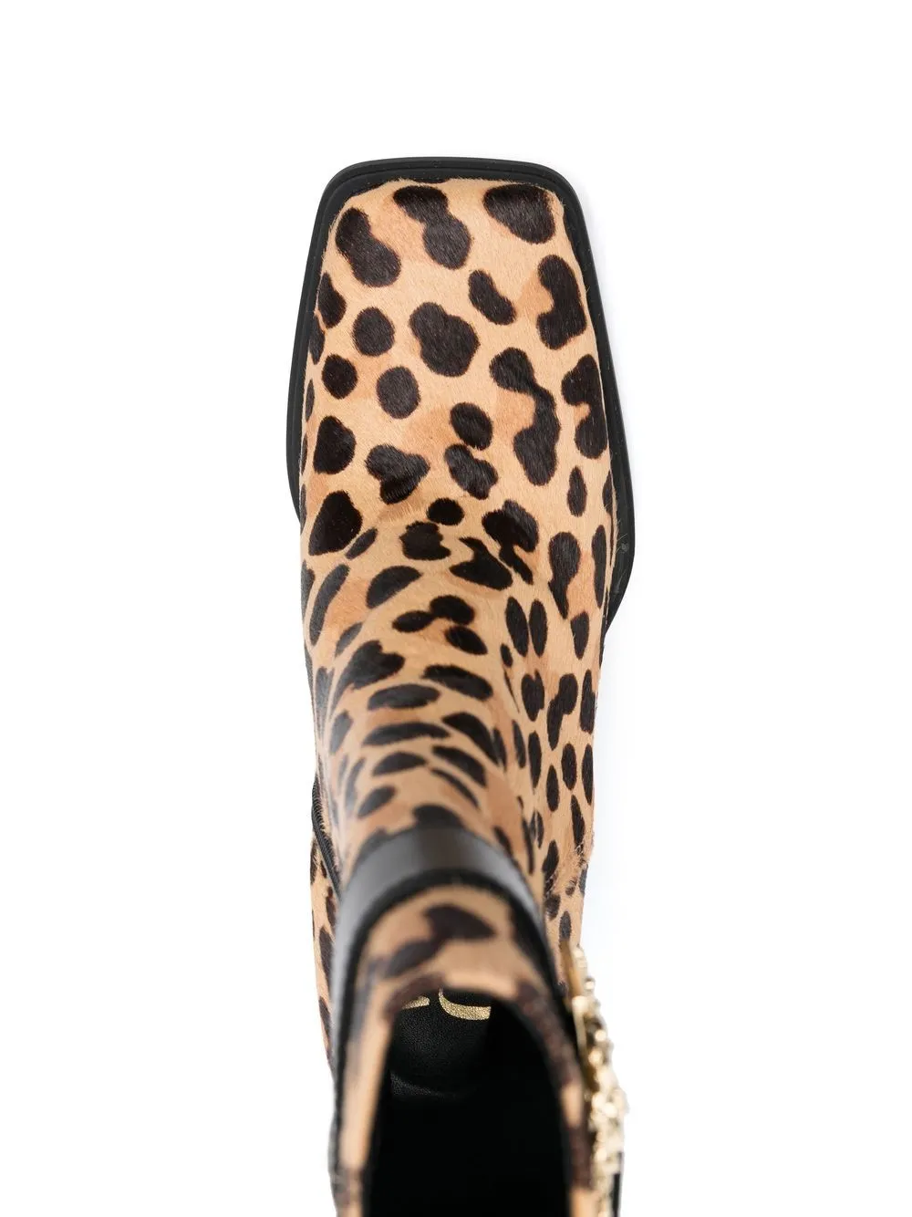 Stivaletti con stampa animalier-donna