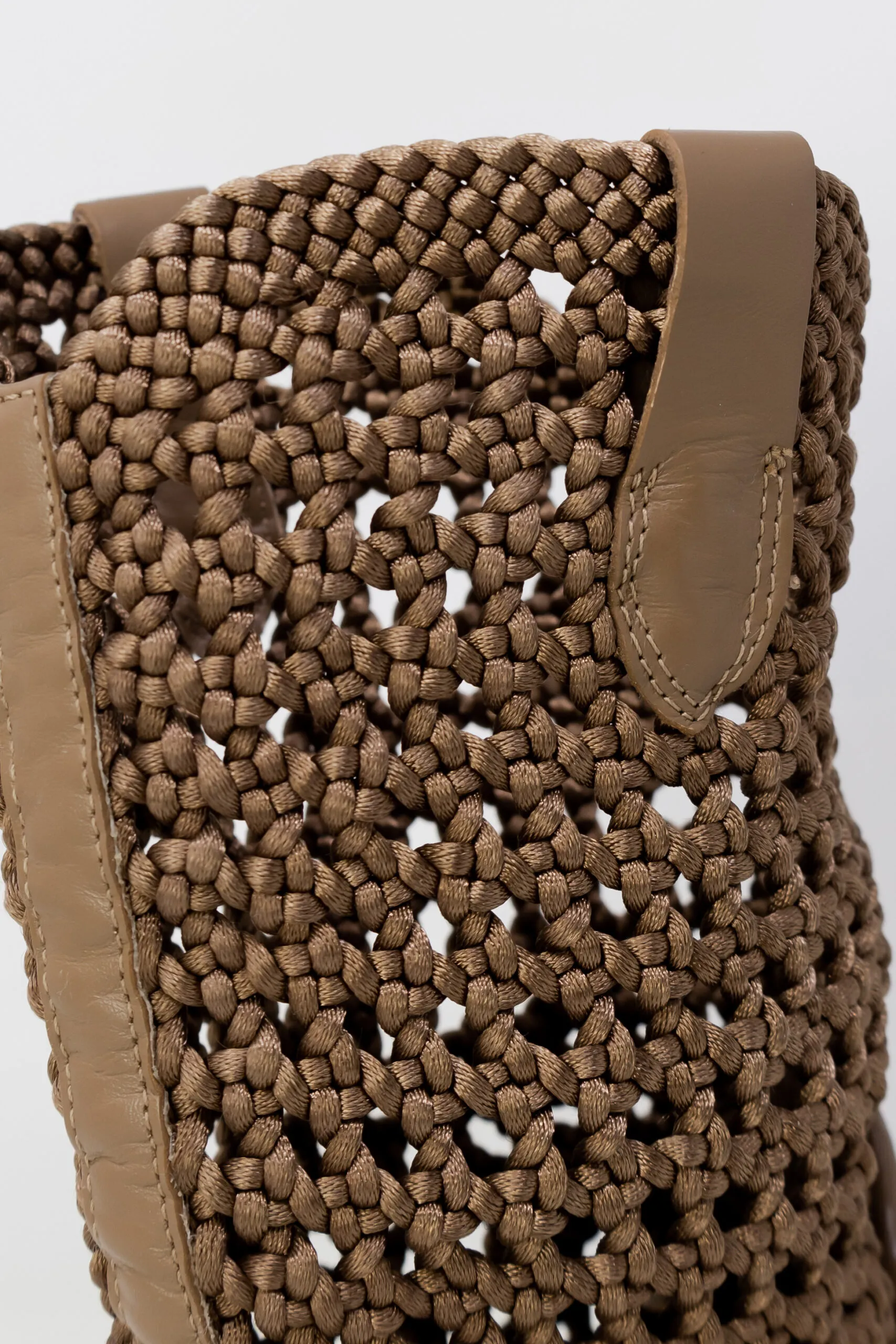 Stivali ASH satin braided Beige scuro