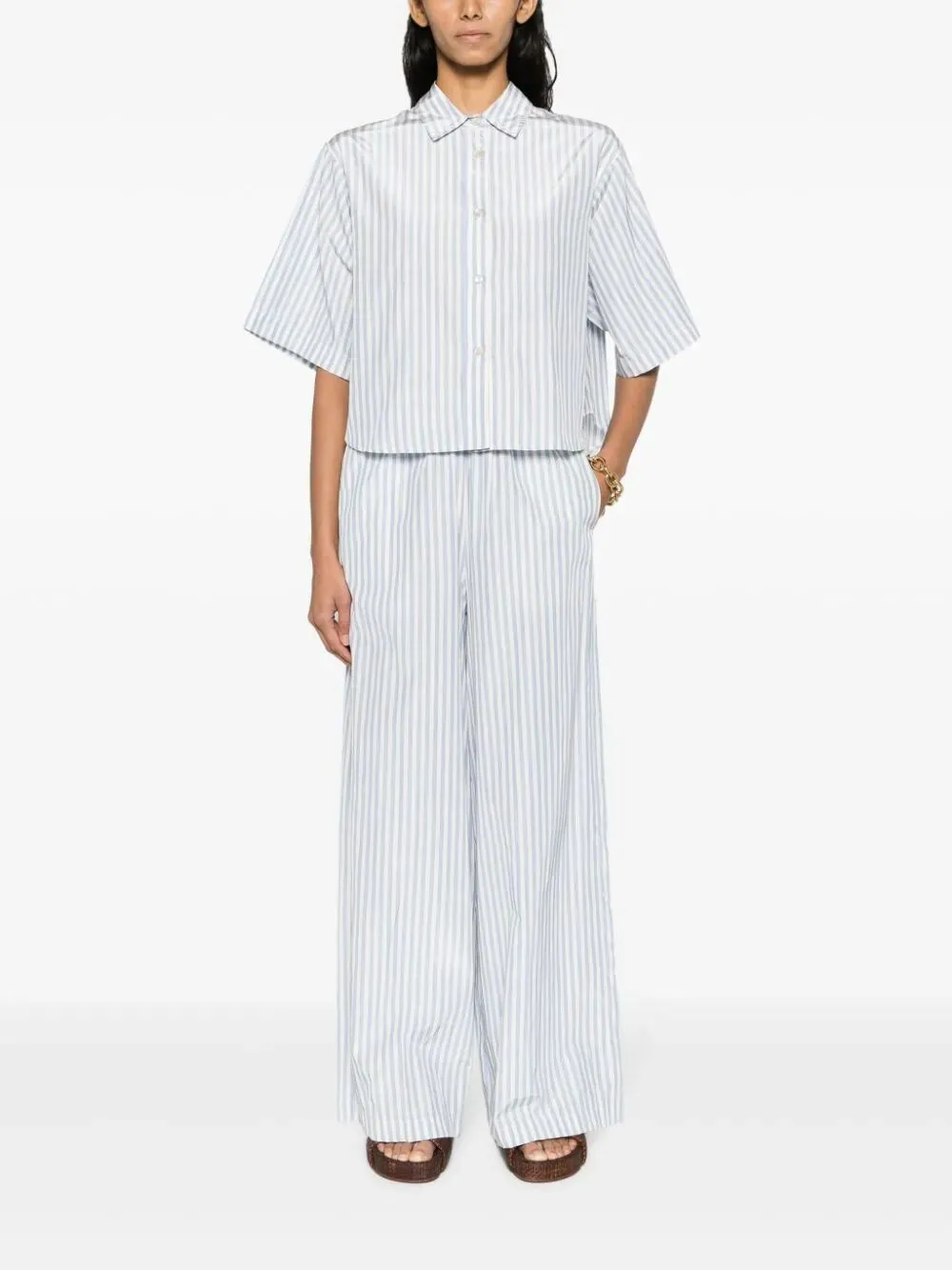 Striped `Chic Taffetas` Palazzo Pants