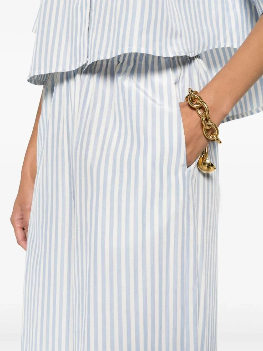 Striped `Chic Taffetas` Palazzo Pants