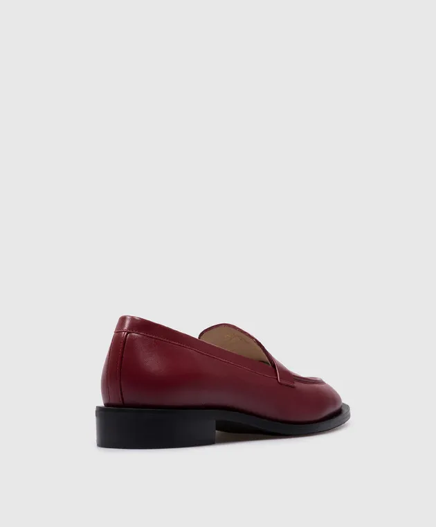 Stuart Weitzman Mocassini Palmer SLEEK in pelle bordeaux S5987
