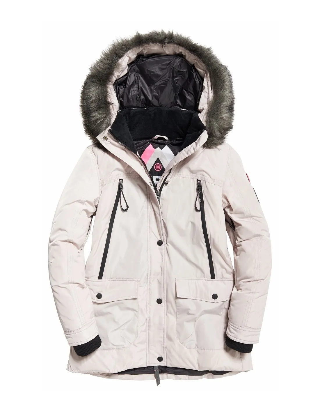 Superdry Antarctic Explorer Down Parka Champagne