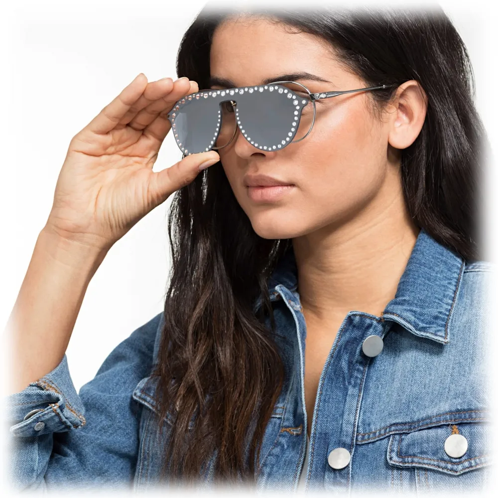 Swarovski - Occhiali da Sole Swarovski Click-On Mask - SK5329-CL 16C - Grigio - Occhiali da Sole - Swarovski Eyewear