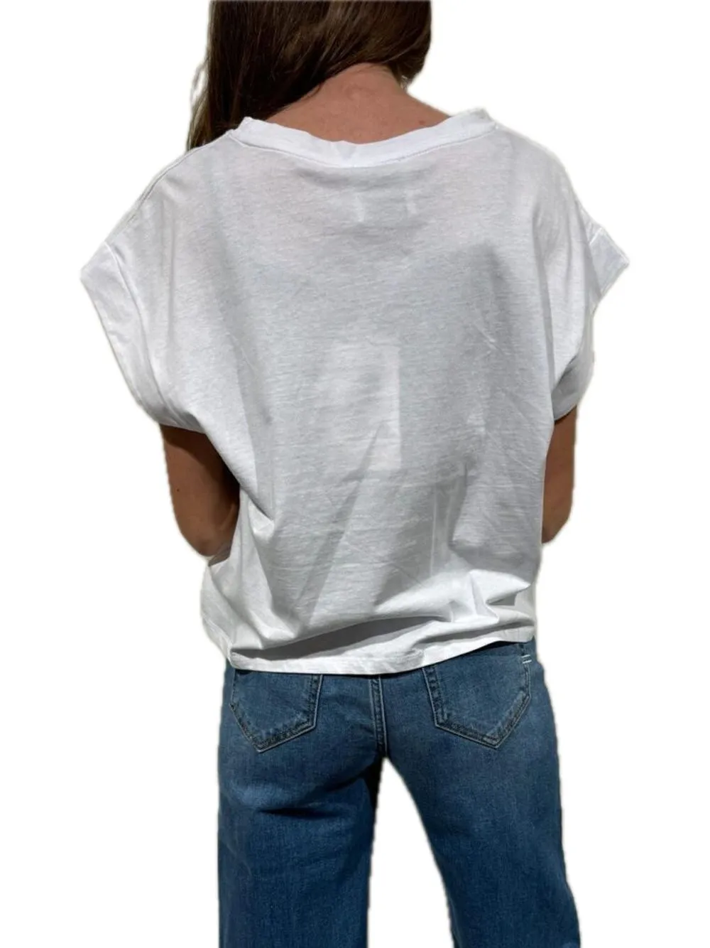T-shirt Applicazioni Perle - Bianco