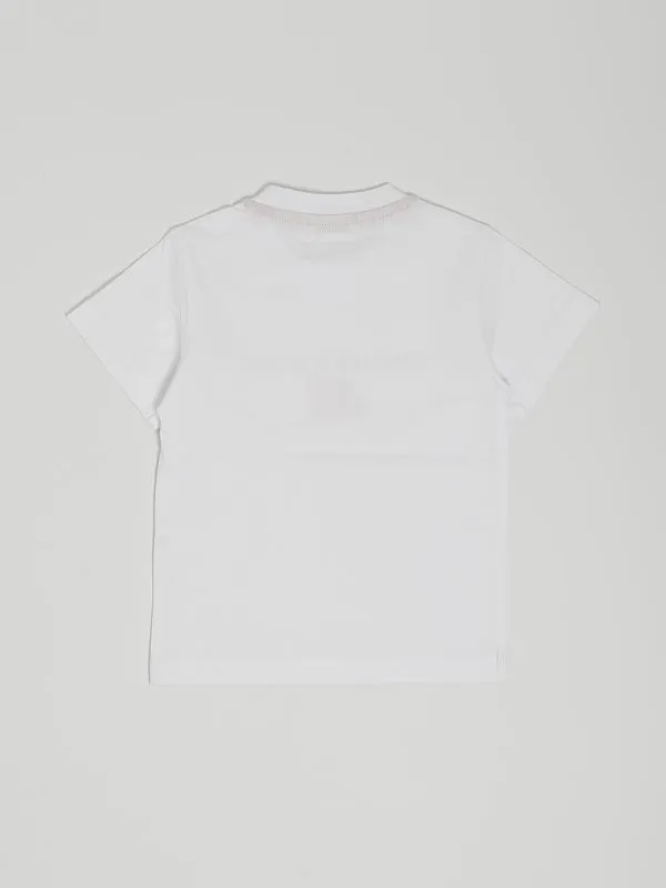 T-shirt bambino Jeckerson in cotone con logo stampato Bianco