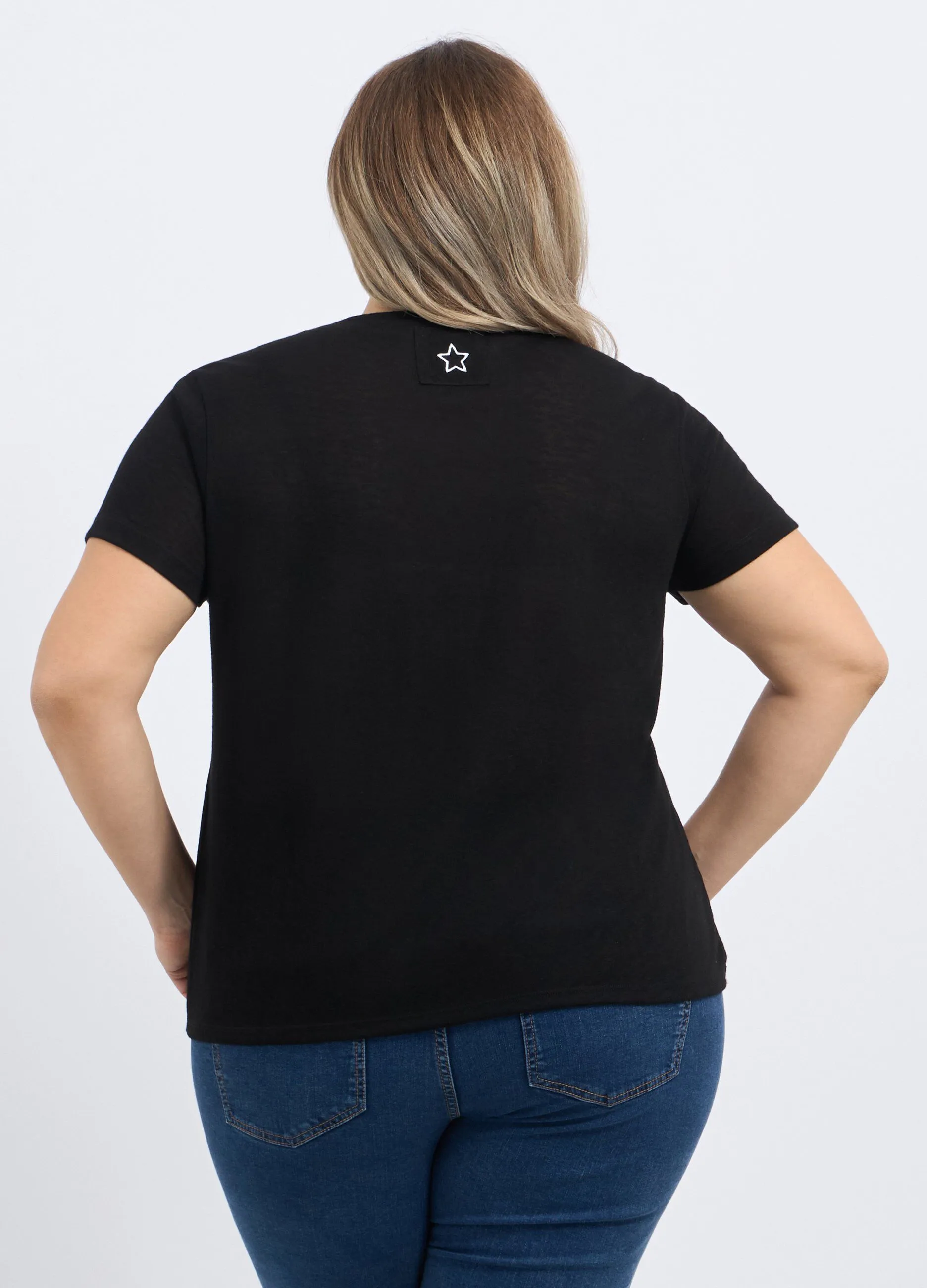 T-shirt con cardigan donna curvy
