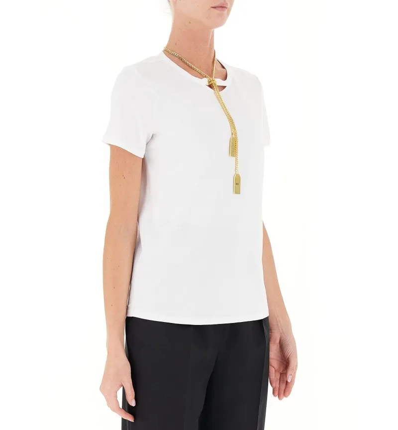 T-shirt con collana