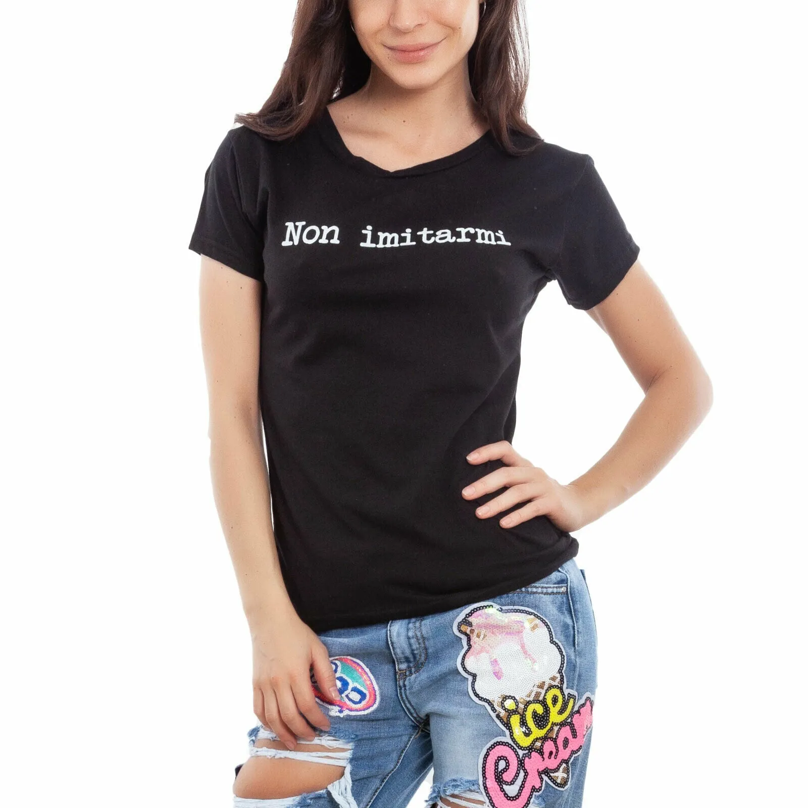 T-shirt donna RILASSATI maglietta JL-2386