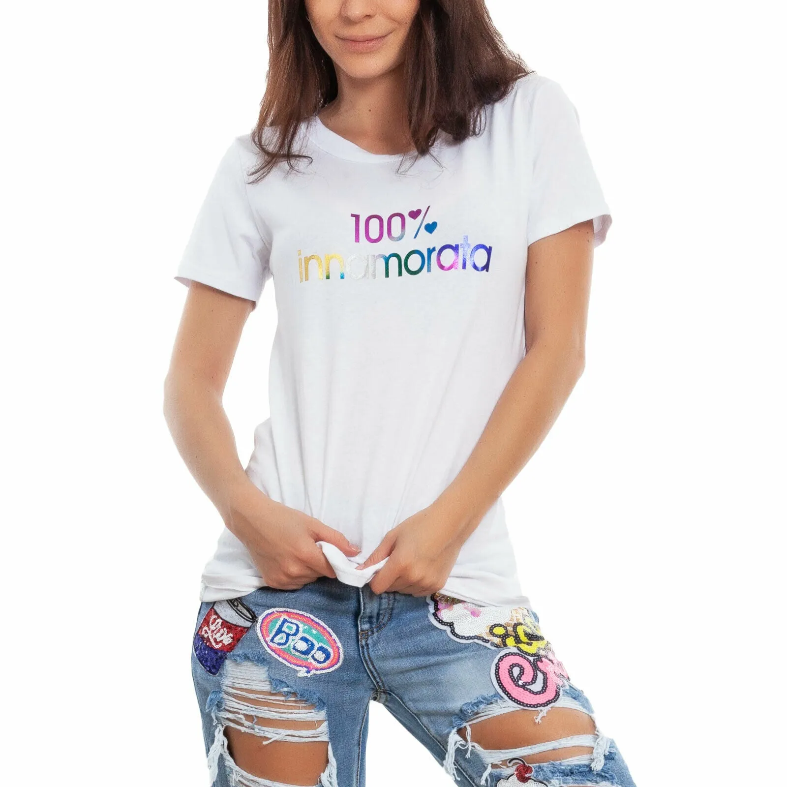 T-shirt donna RILASSATI maglietta JL-2386