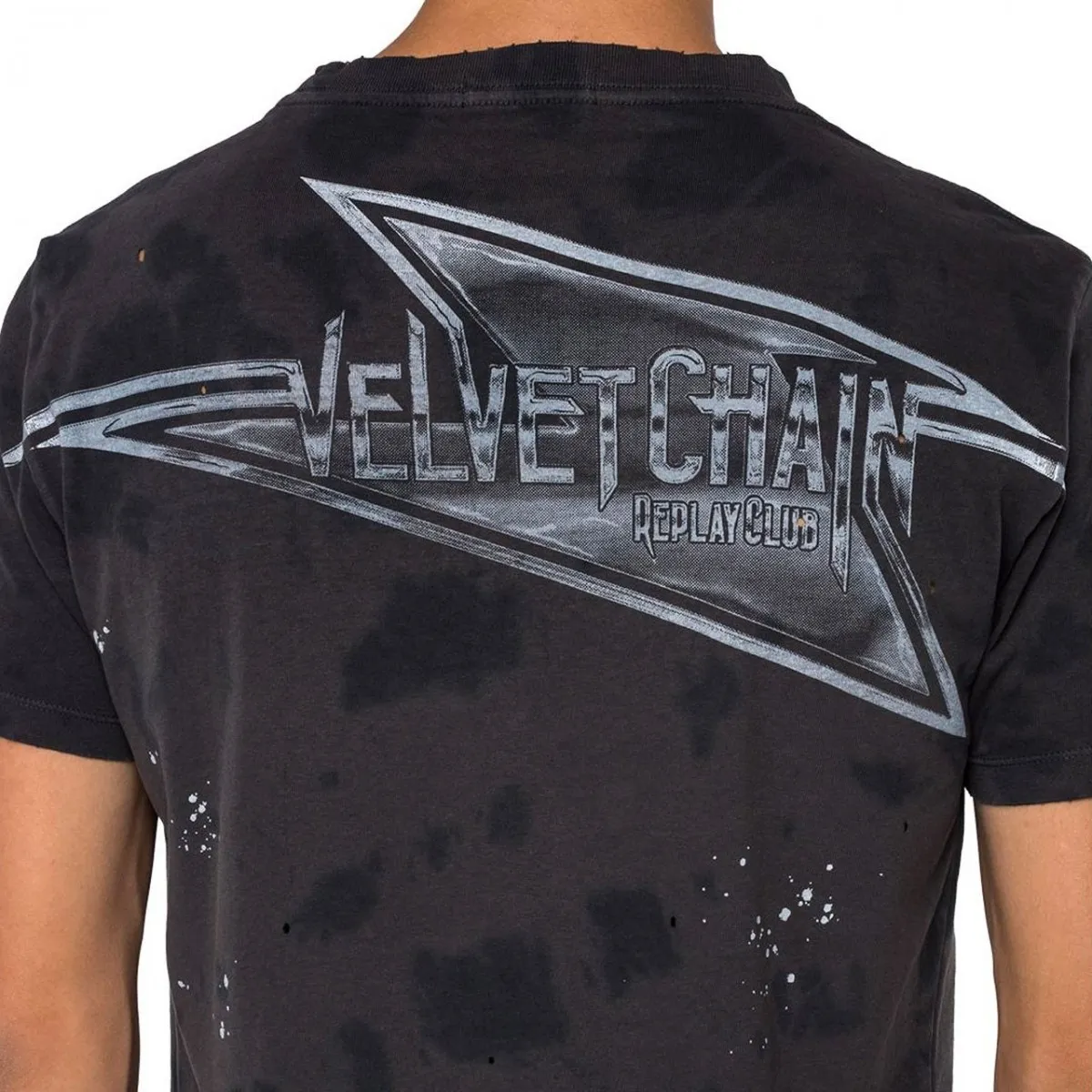 T-shirt Girocollo Degradé, Nero