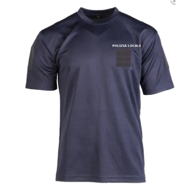 T-shirt maglietta tattica blu polizia locale
