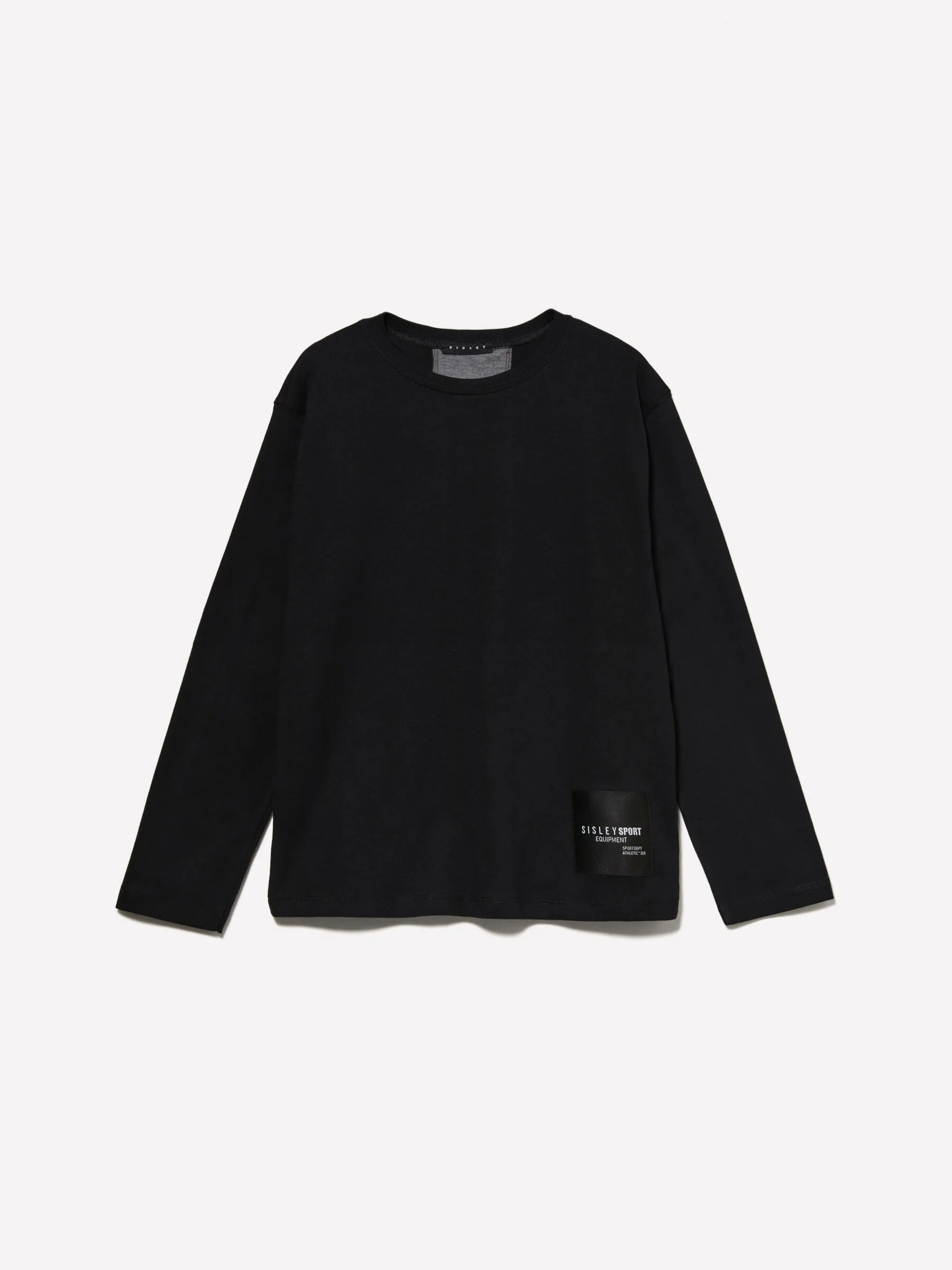 T-shirt nera 100% cotone bio con banda