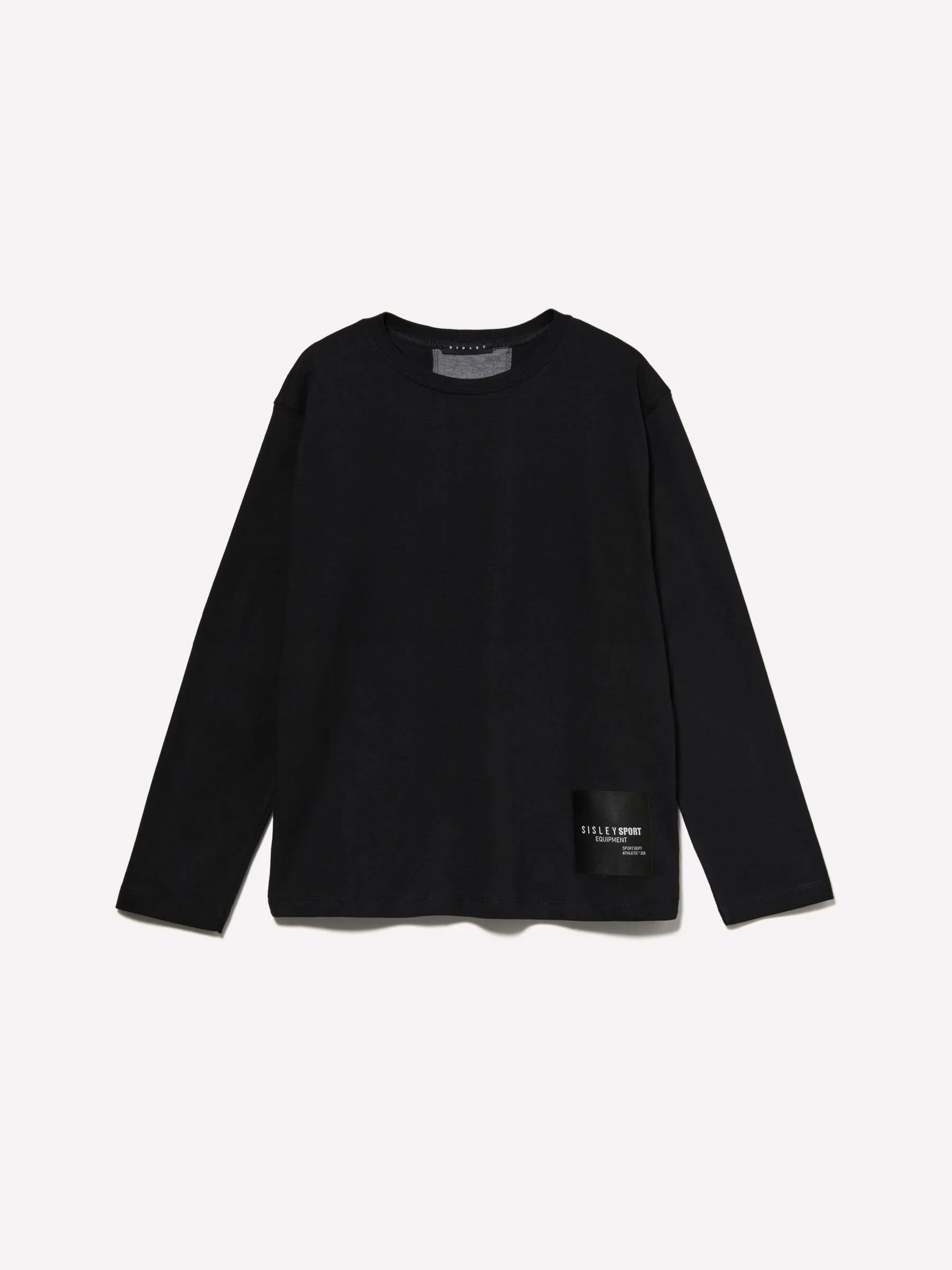 T-shirt nera 100% cotone bio con banda