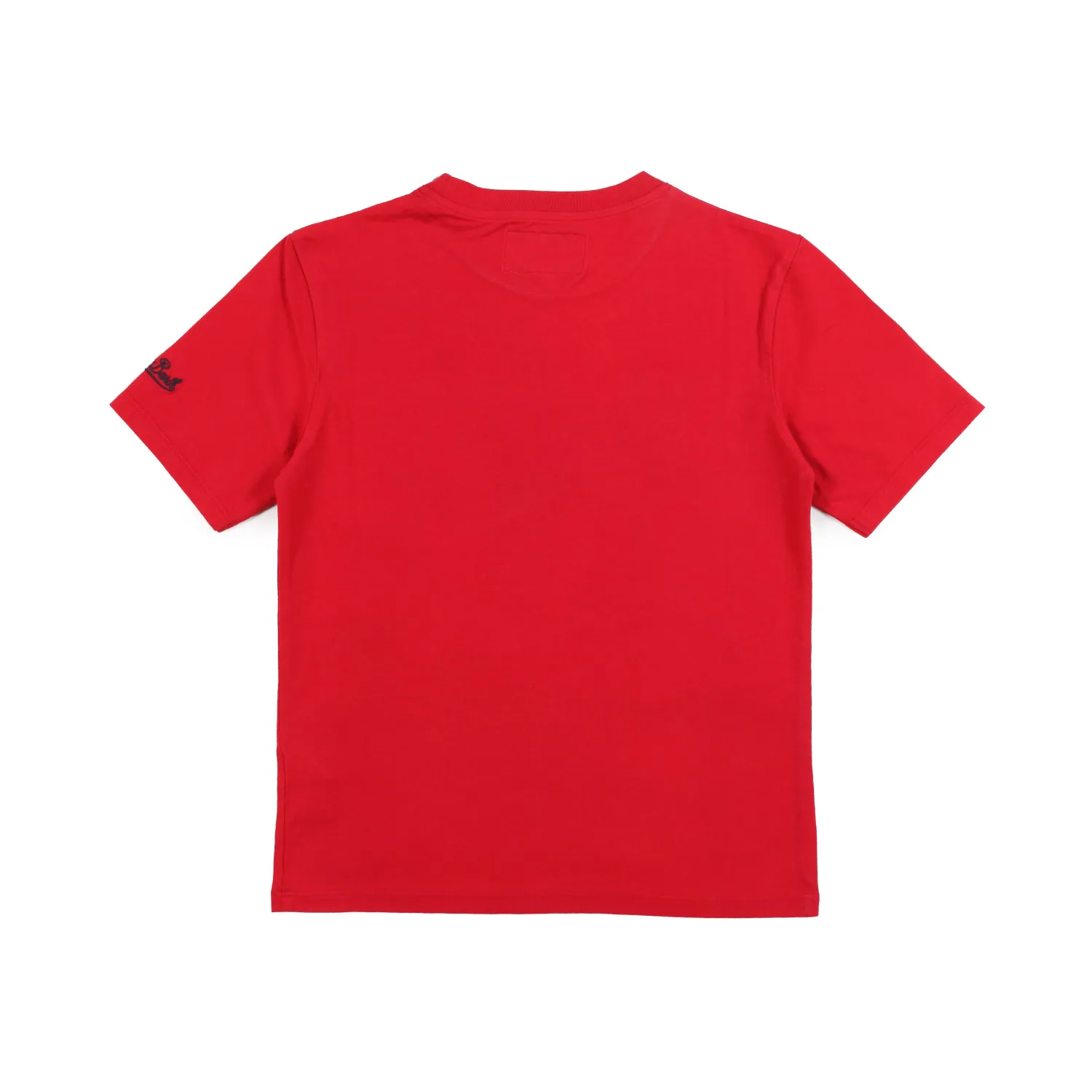 T-Shirt Rossa Con Stampa Dinosauro Babbo Natale