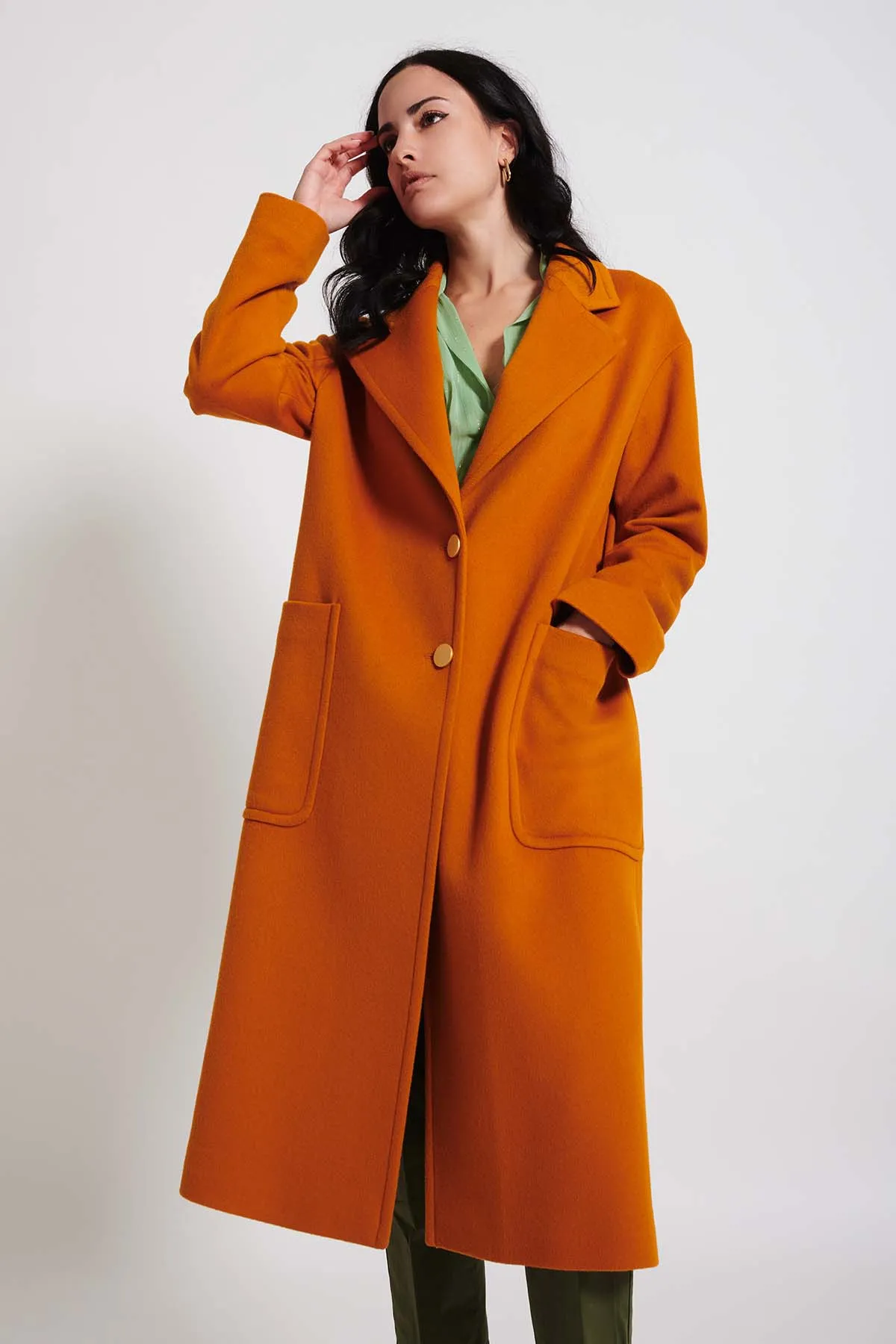 TAGLIATORE Cappotto in misto cashmere con grande rever