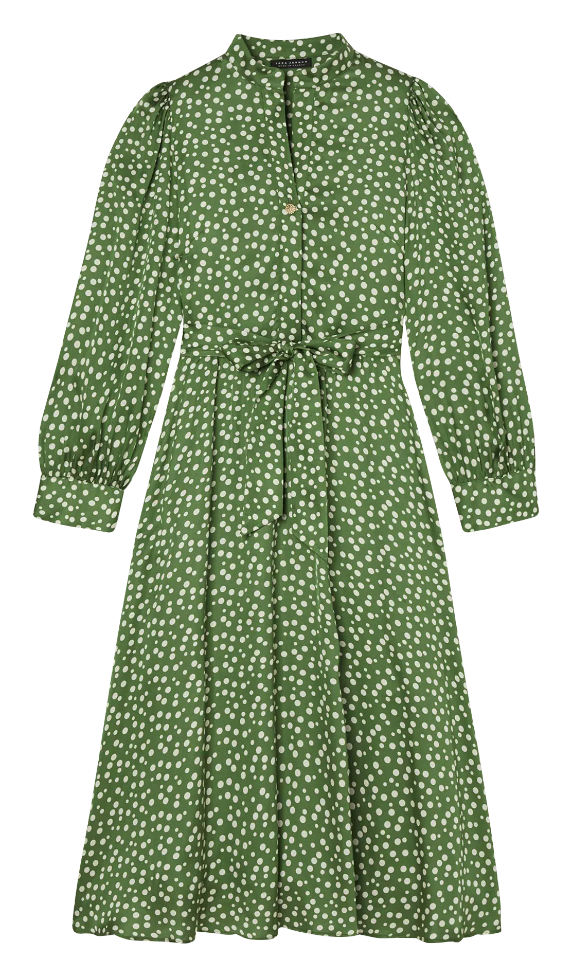  TARA JARMON   RIVOLTINA - Abito longuette stampato a pois | Verde