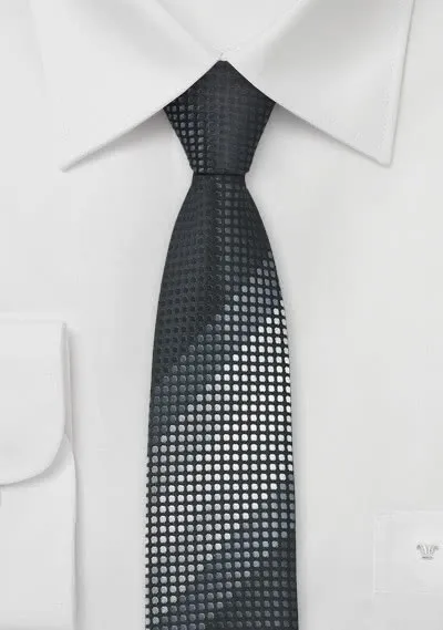 Tendenza cravatta catrame nero argento grigio