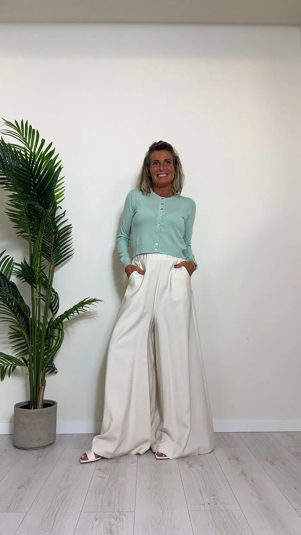 TENSIONE IN - AN7125 - PANTALONE VISCOSA FIT AMPIO ELASTICO RETRO