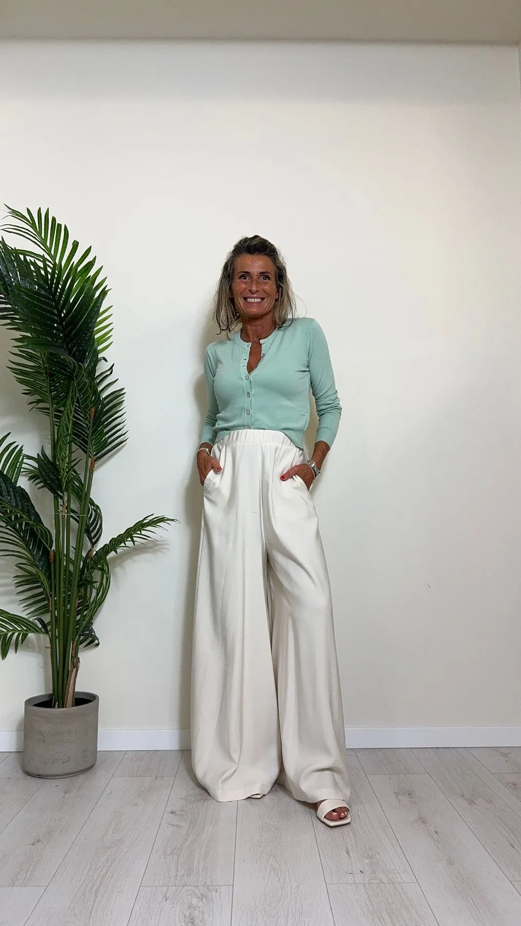 TENSIONE IN - AN7125 - PANTALONE VISCOSA FIT AMPIO ELASTICO RETRO