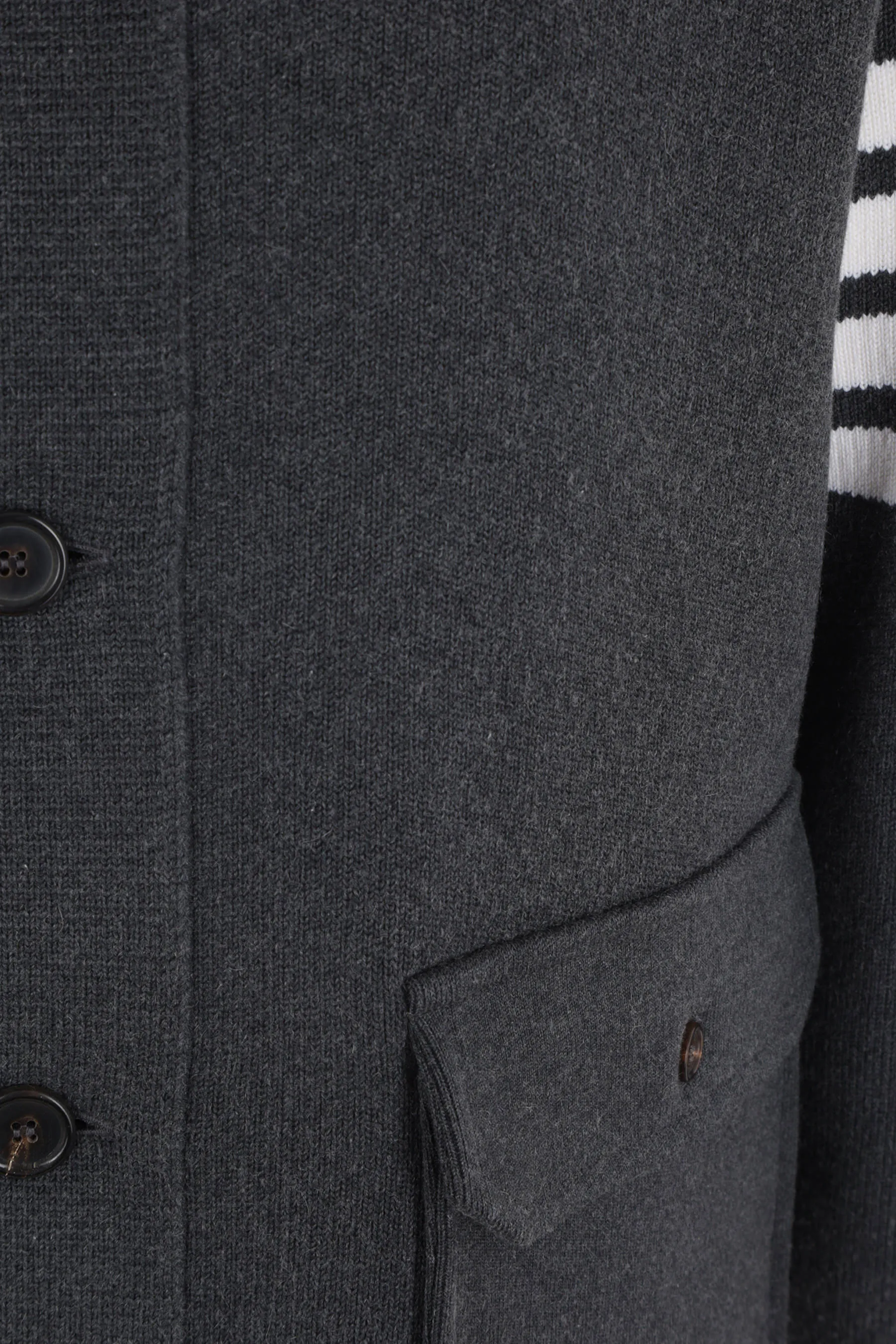 THOM BROWNE cardigan 4bar in misto cotone e cashmere