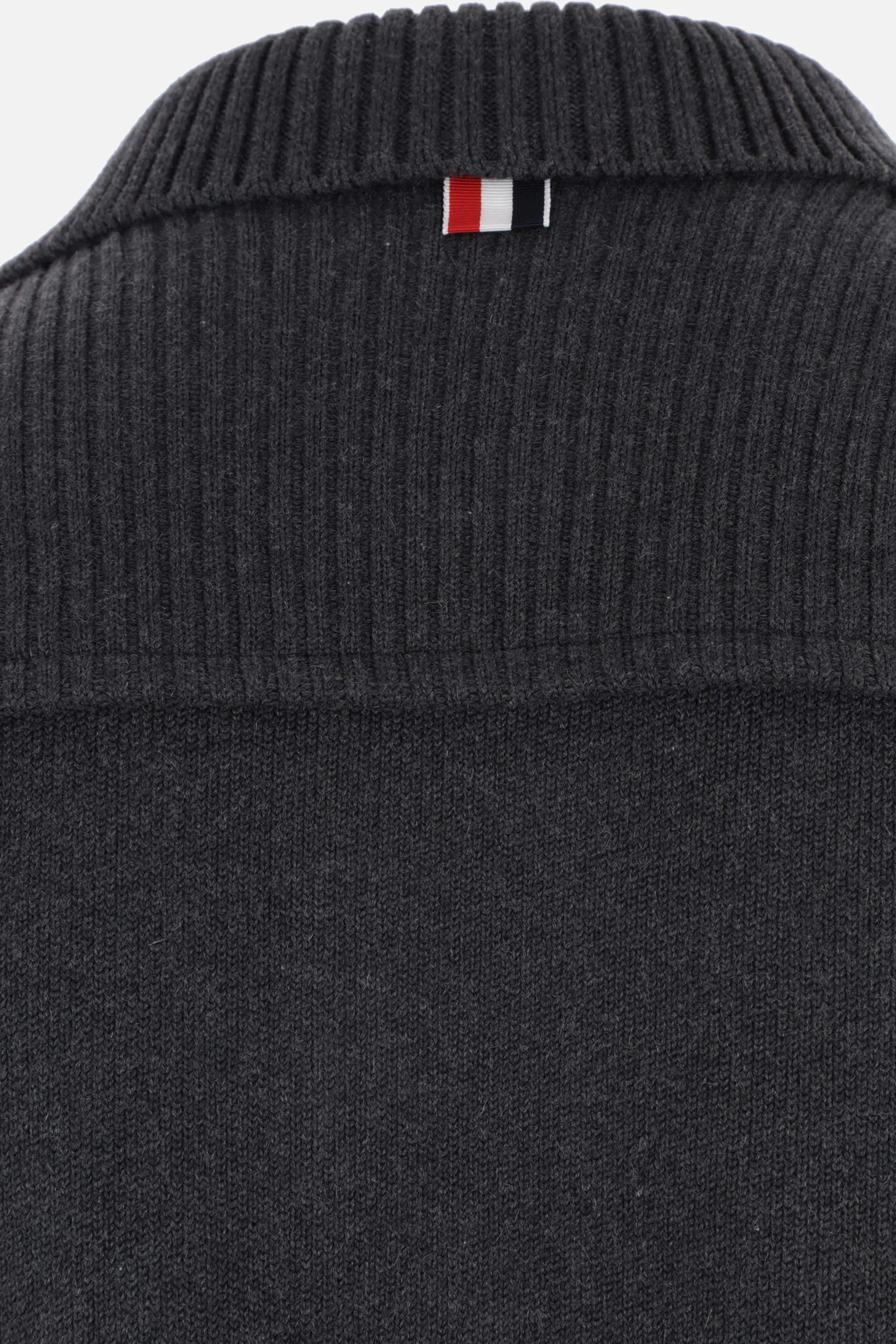 THOM BROWNE cardigan 4bar in misto cotone e cashmere