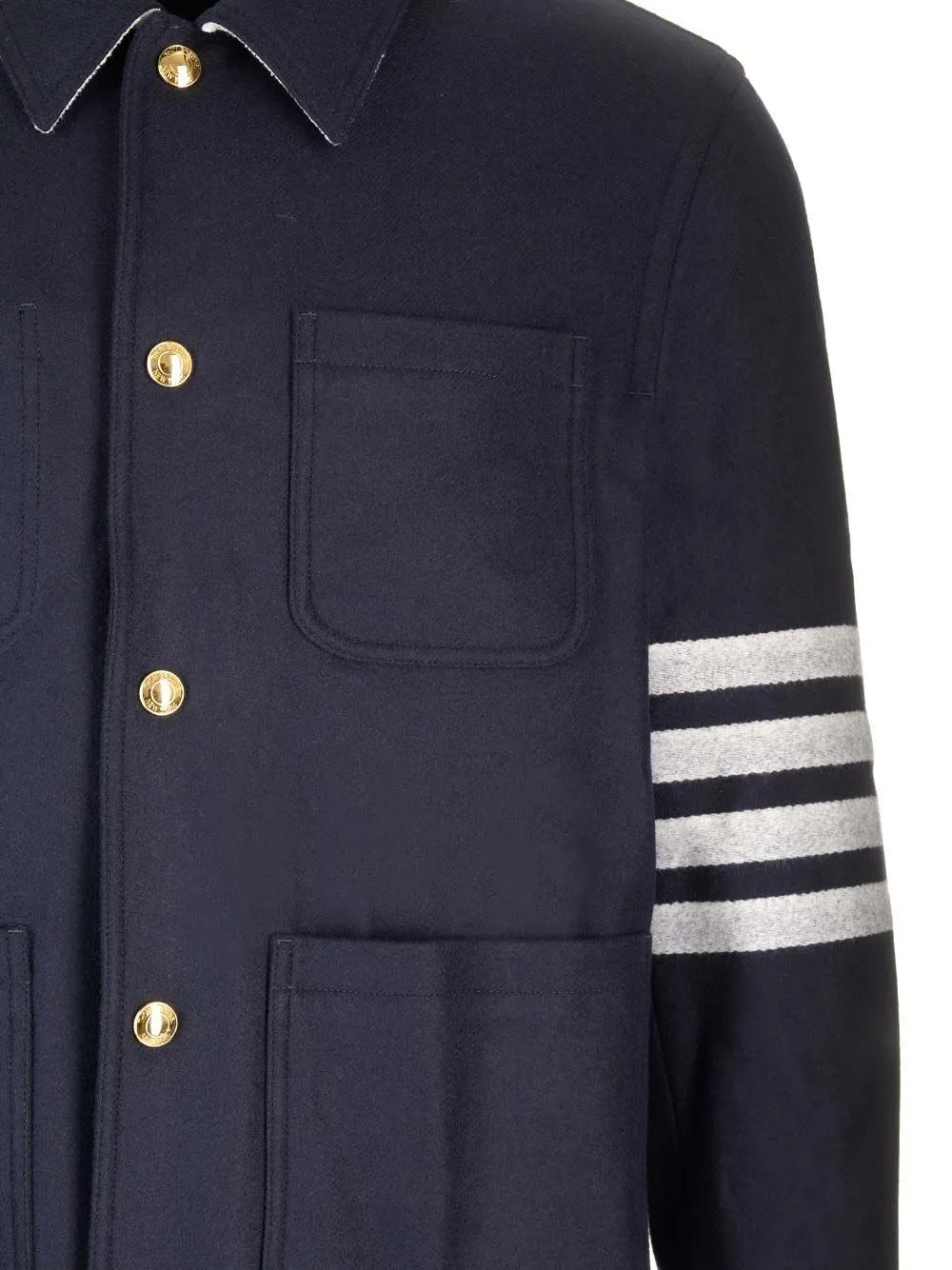   Thom Browne  GIACCA UTILITY IN LANA E CASHMERE A 4 BAR  