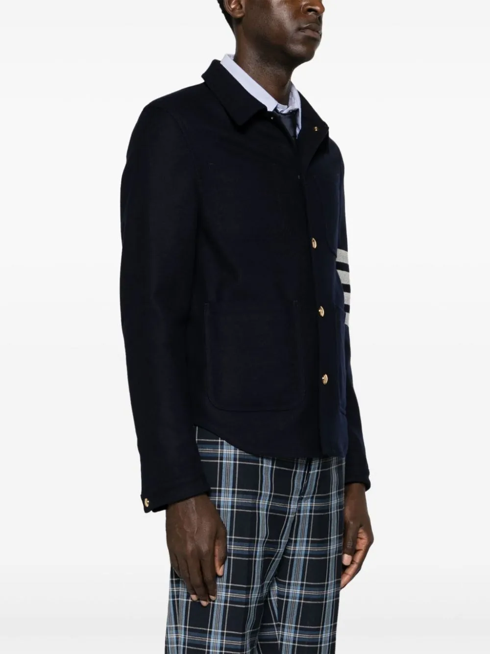   Thom Browne  GIACCA UTILITY IN LANA E CASHMERE A 4 BAR  