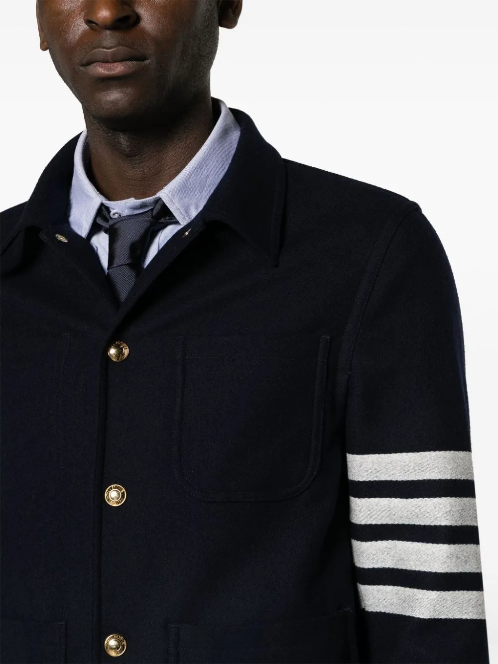   Thom Browne  GIACCA UTILITY IN LANA E CASHMERE A 4 BAR  