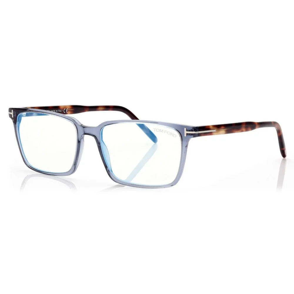 Tom Ford - Blue Block - Occhiali da Vista Squadrati - Blu - FT5802-B - Occhiali da Vista - Tom Ford Eyewear