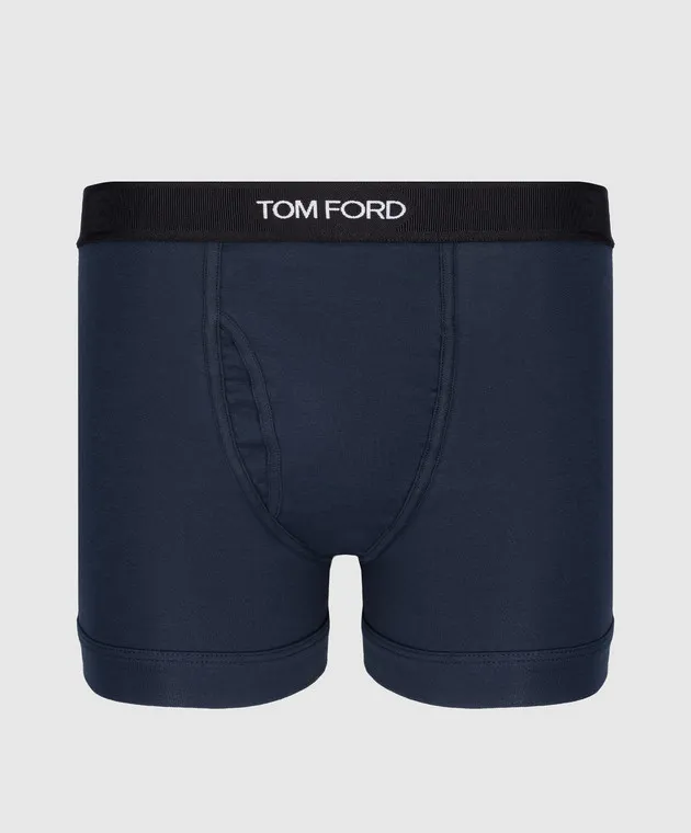 Tom Ford Boxer blu con logo T4LC31040