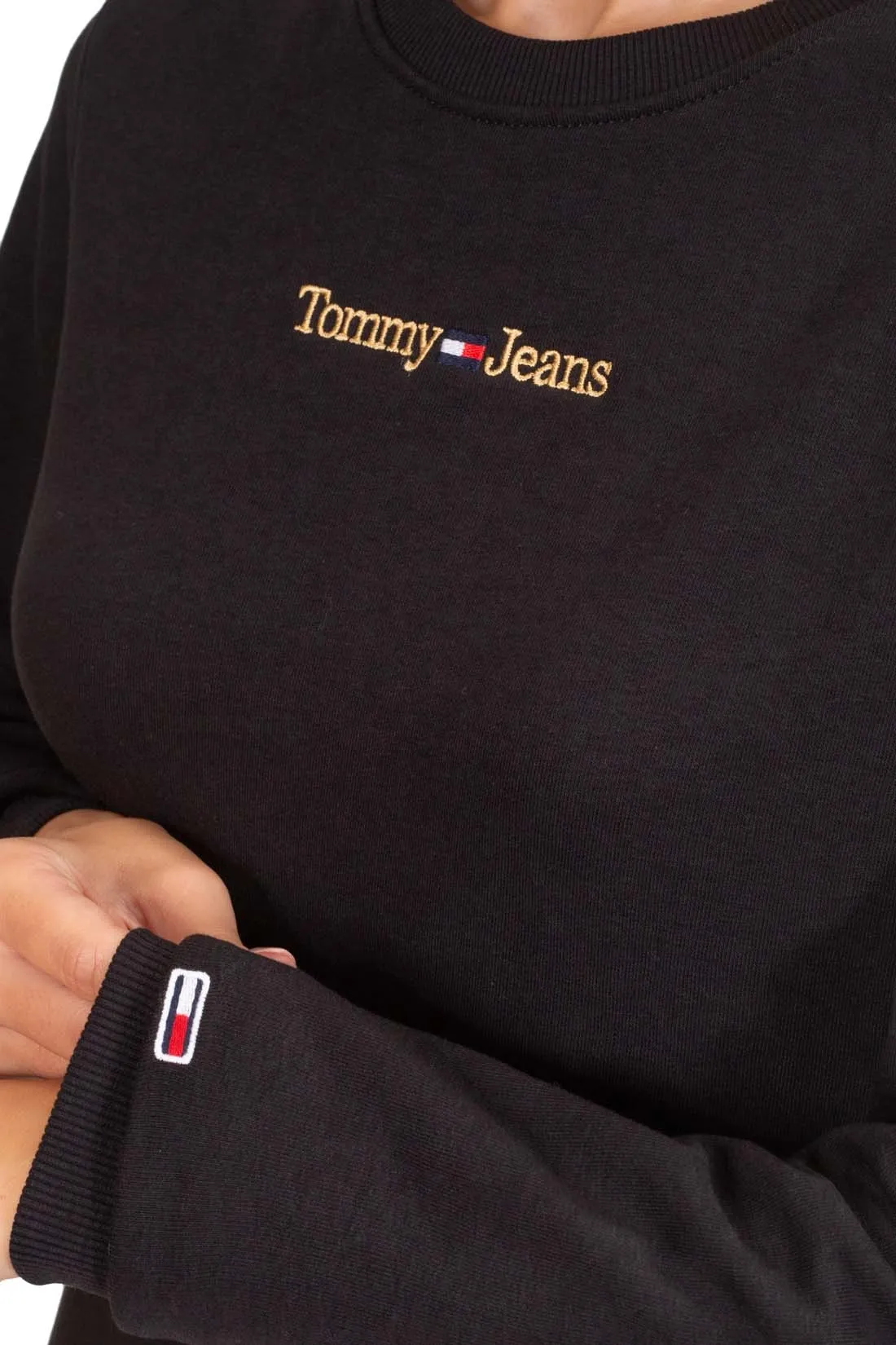 TOMMY JEANS Felpa estiva donna con logo lineare