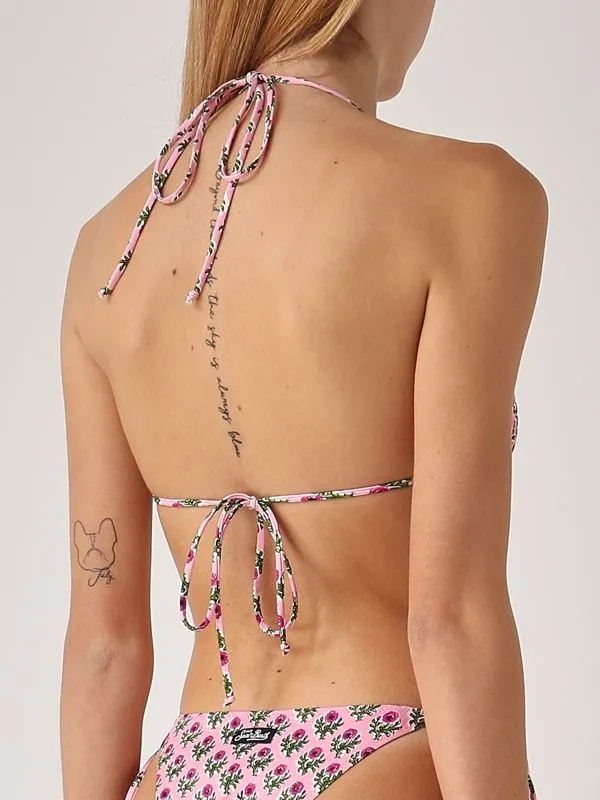 Top donna MC2 Saint Barth Ria floreale Rosa Floreale