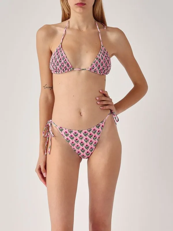 Top donna MC2 Saint Barth Ria floreale Rosa Floreale