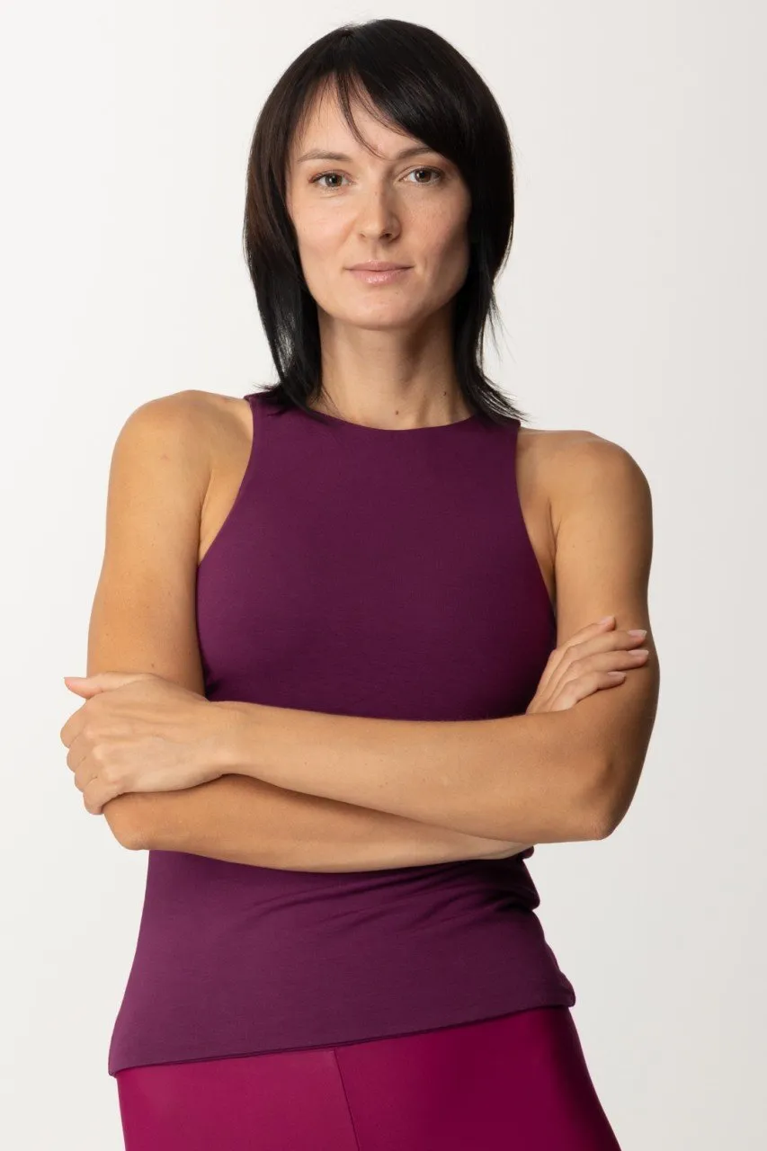 Top smanicato Futuristic Purple