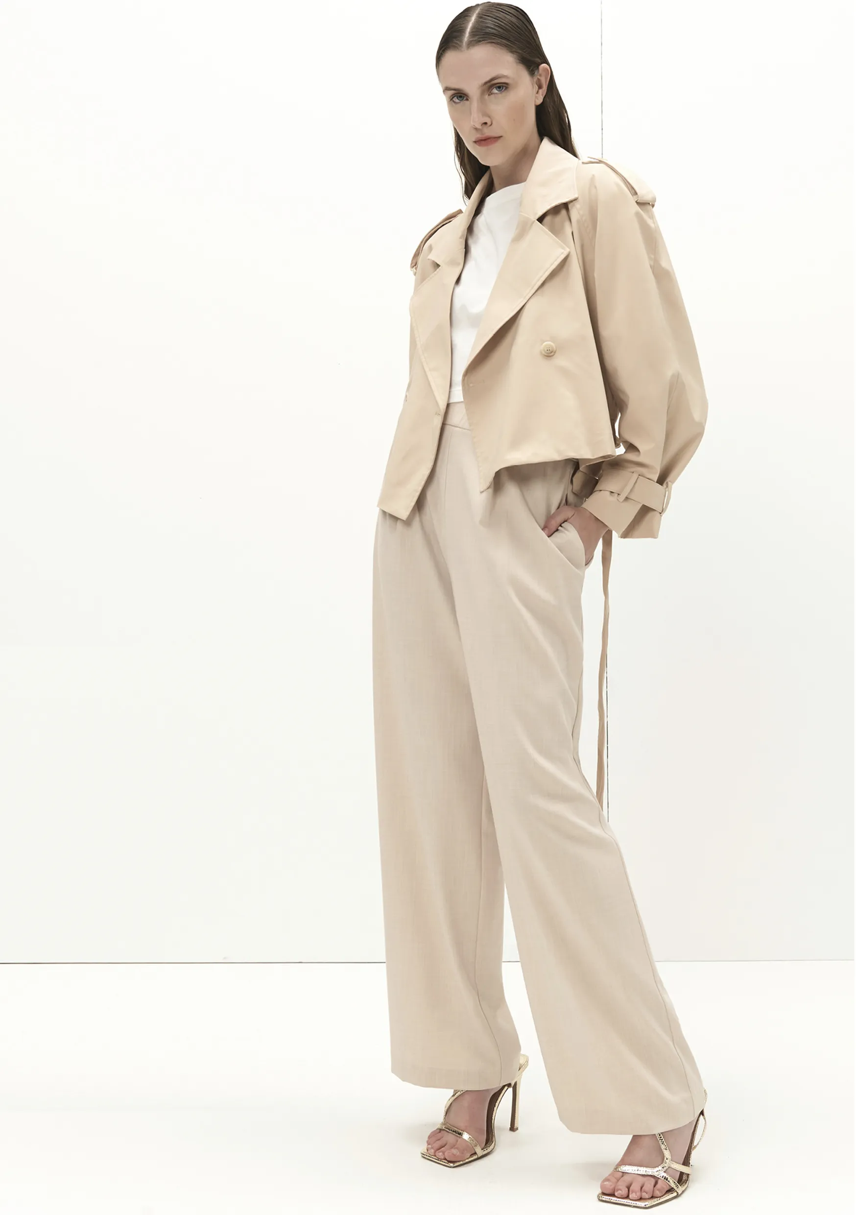 TRENCH COAT CROP REVERE