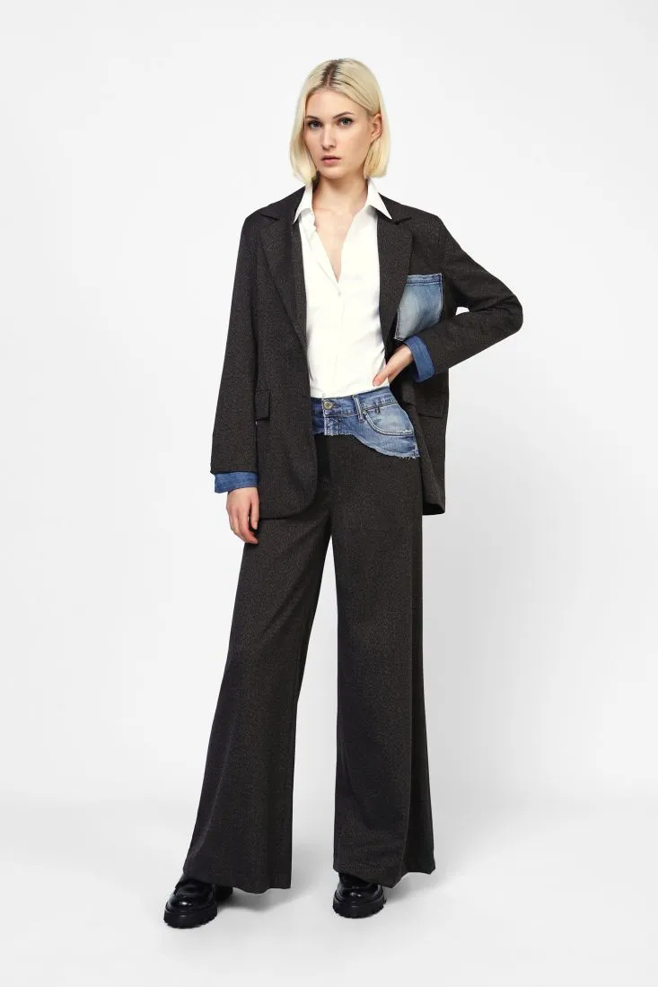  Trousers with denim details    