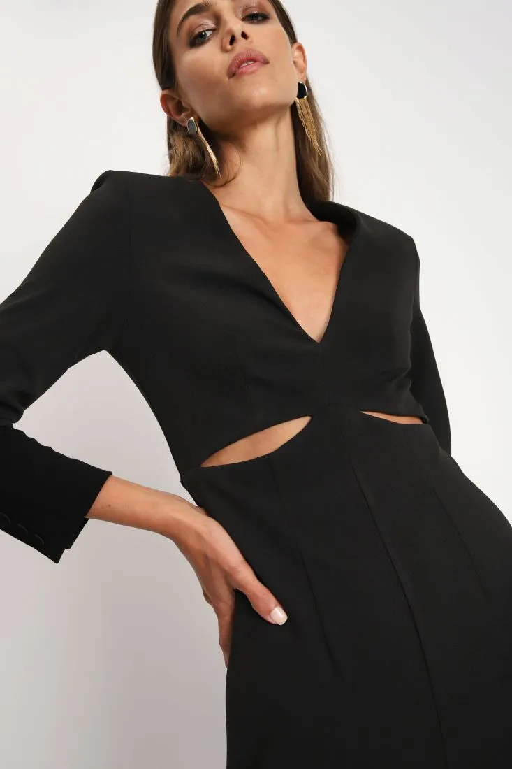 Tuta a palazzo monocolour con dettaglio cut-out