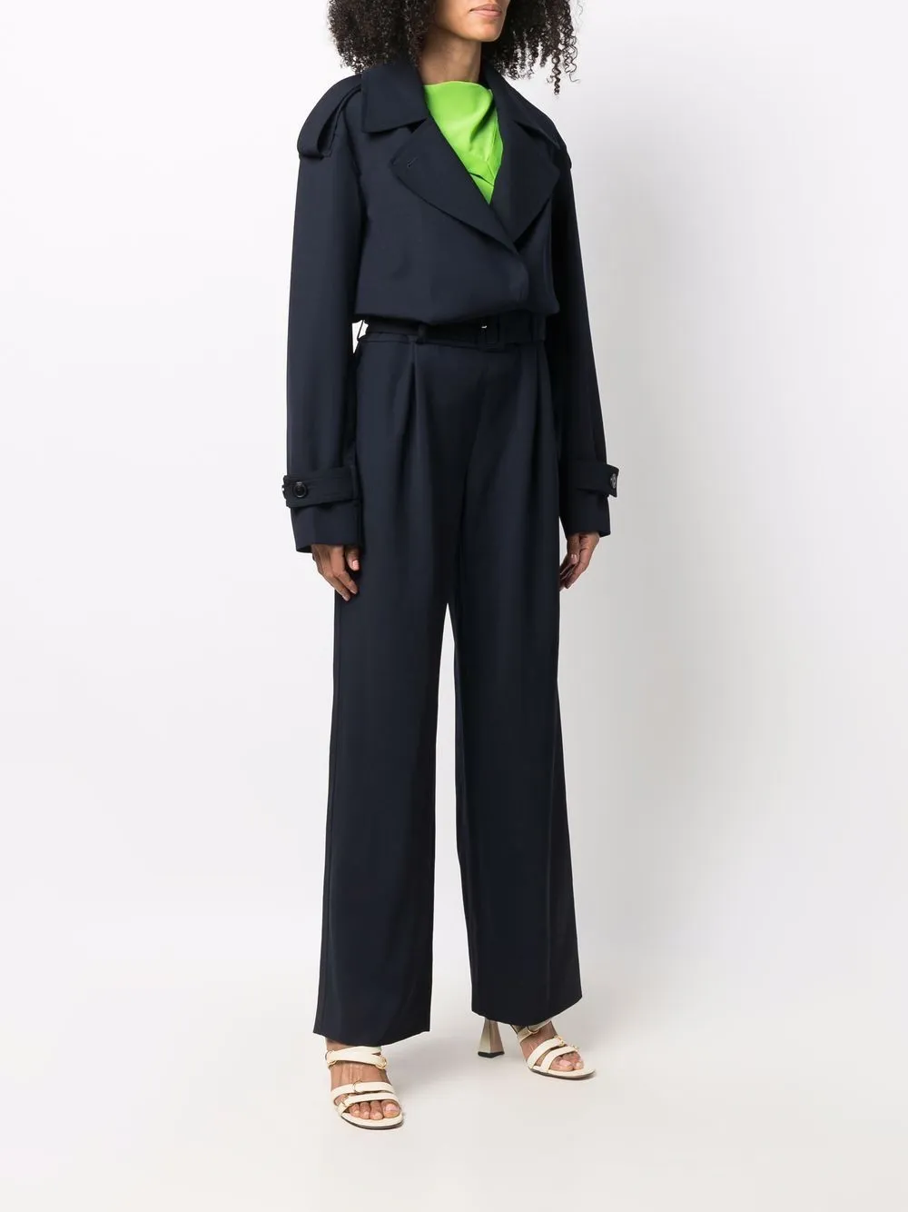 tuta con effetto trench