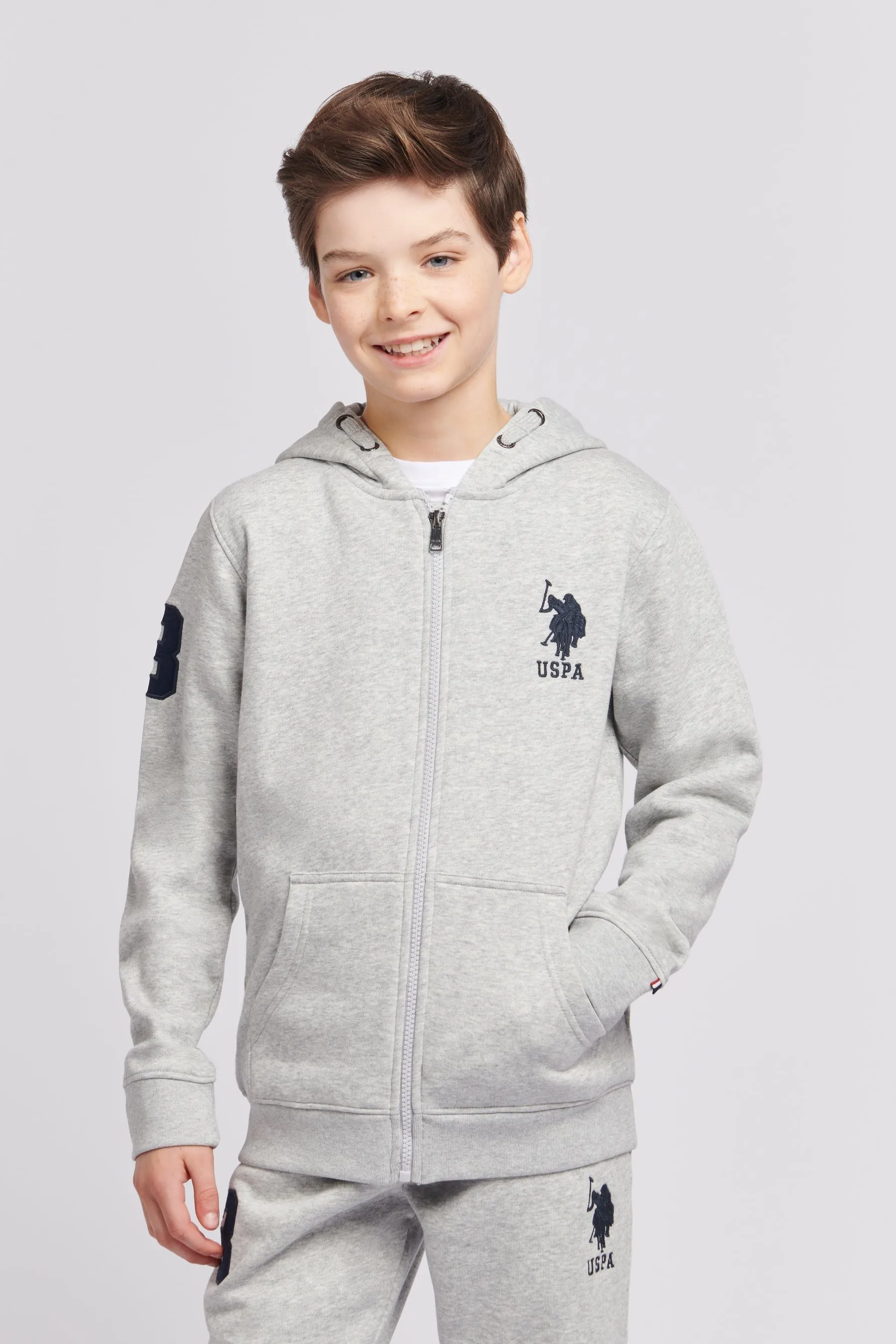 U.S. Polo Assn. Boys Player 3 Zip Hoodie    