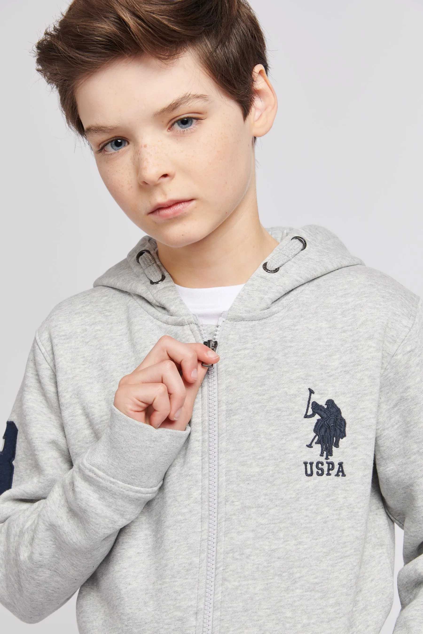 U.S. Polo Assn. Boys Player 3 Zip Hoodie    