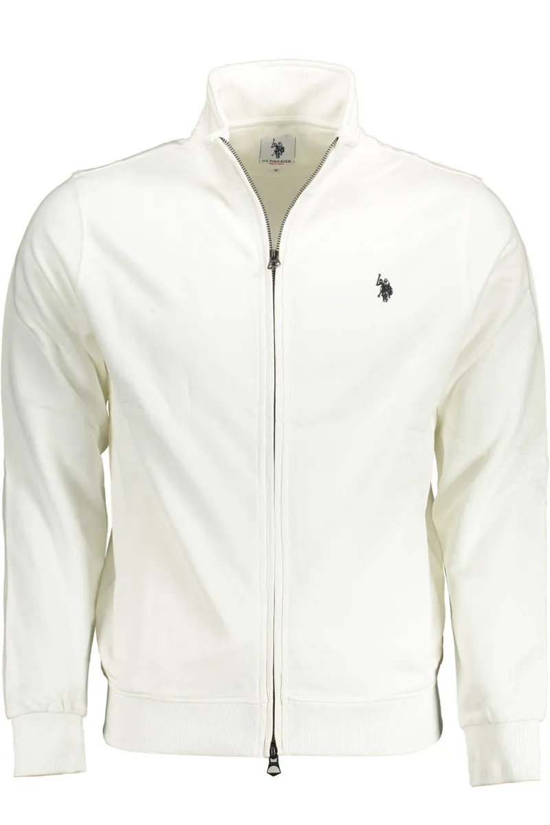 U.S. POLO FELPA CON ZIP UOMO BIANCO