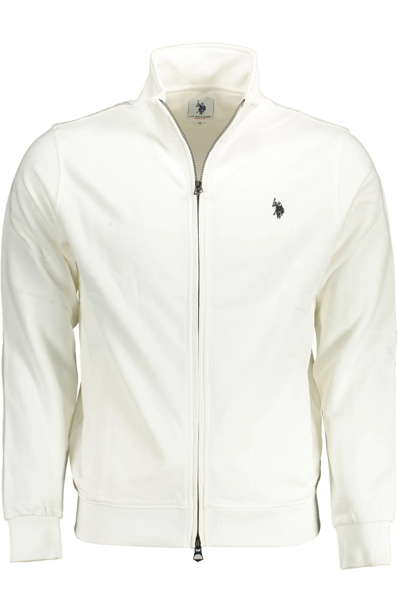 U.S. POLO FELPA CON ZIP UOMO BIANCO