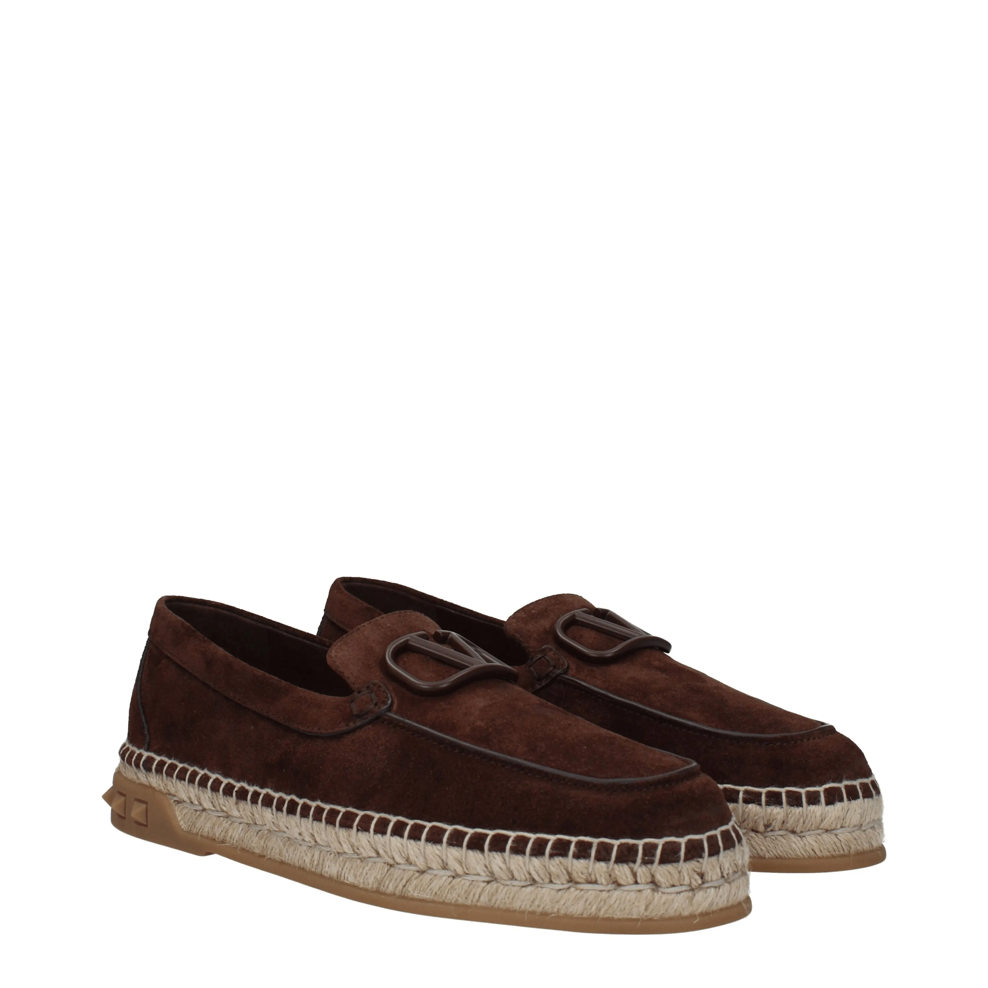 Valentino Garavani Espadrillas Uomo Camoscio Marrone
