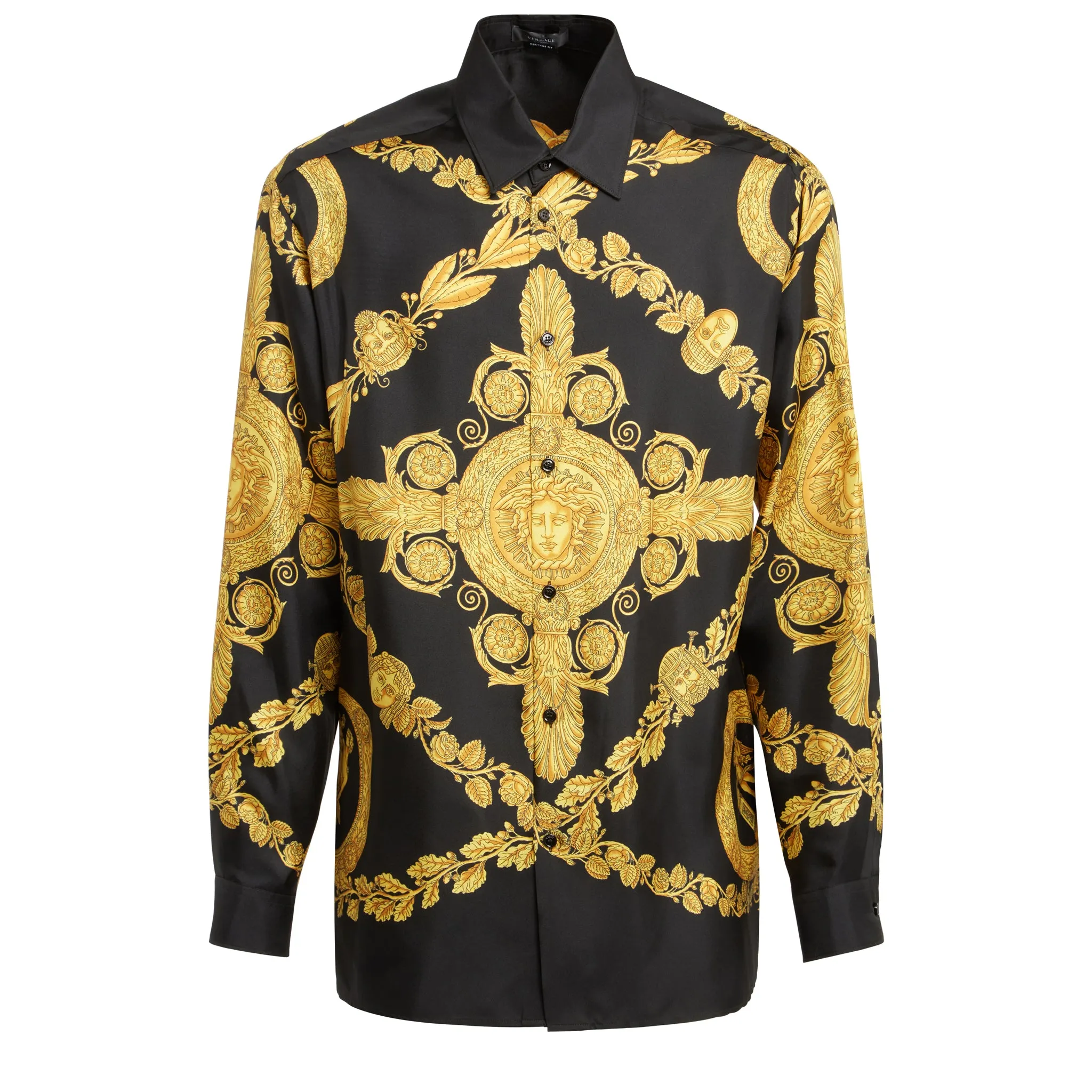 VERSACE  Camicia ''Baroque'' in seta multicolor
