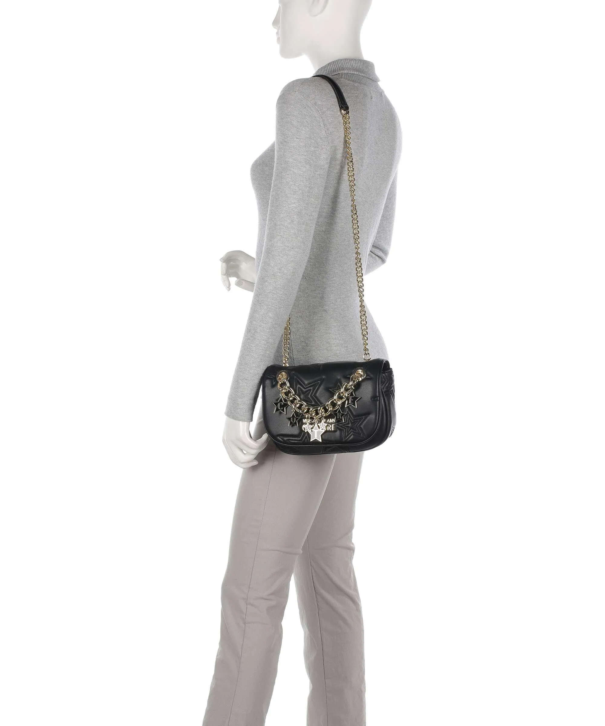  Versace Jeans Couture Stars Couture Borsa a tracolla pelle sintetica nero  